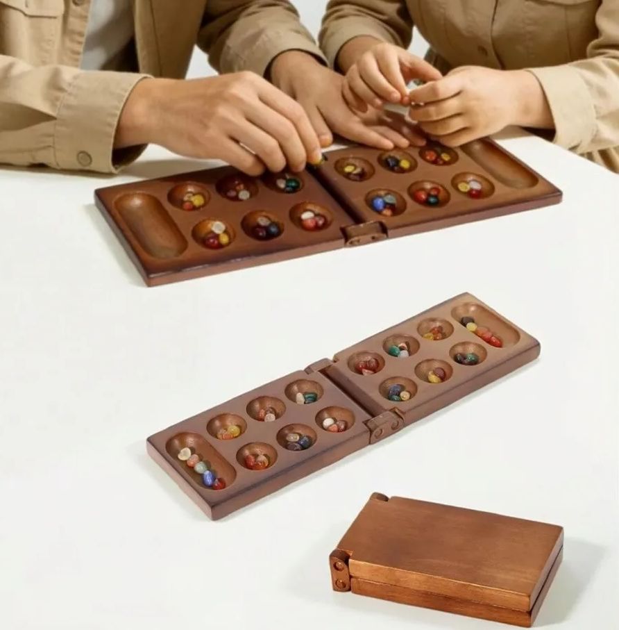 Party Games Classic - Klassieke Mancala Oud-Afrikaans schaakspel van hout