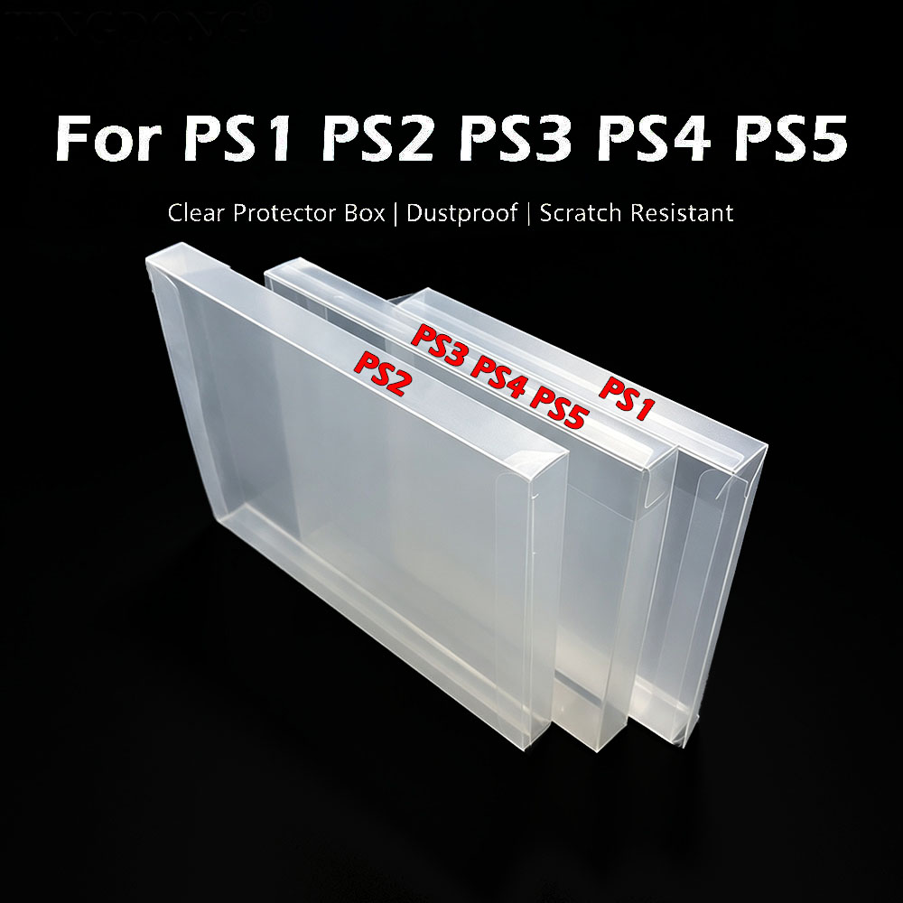 Party Games Playstation - 1-10 stuks transparante PET-gamebeschermingsdoos voor PS1