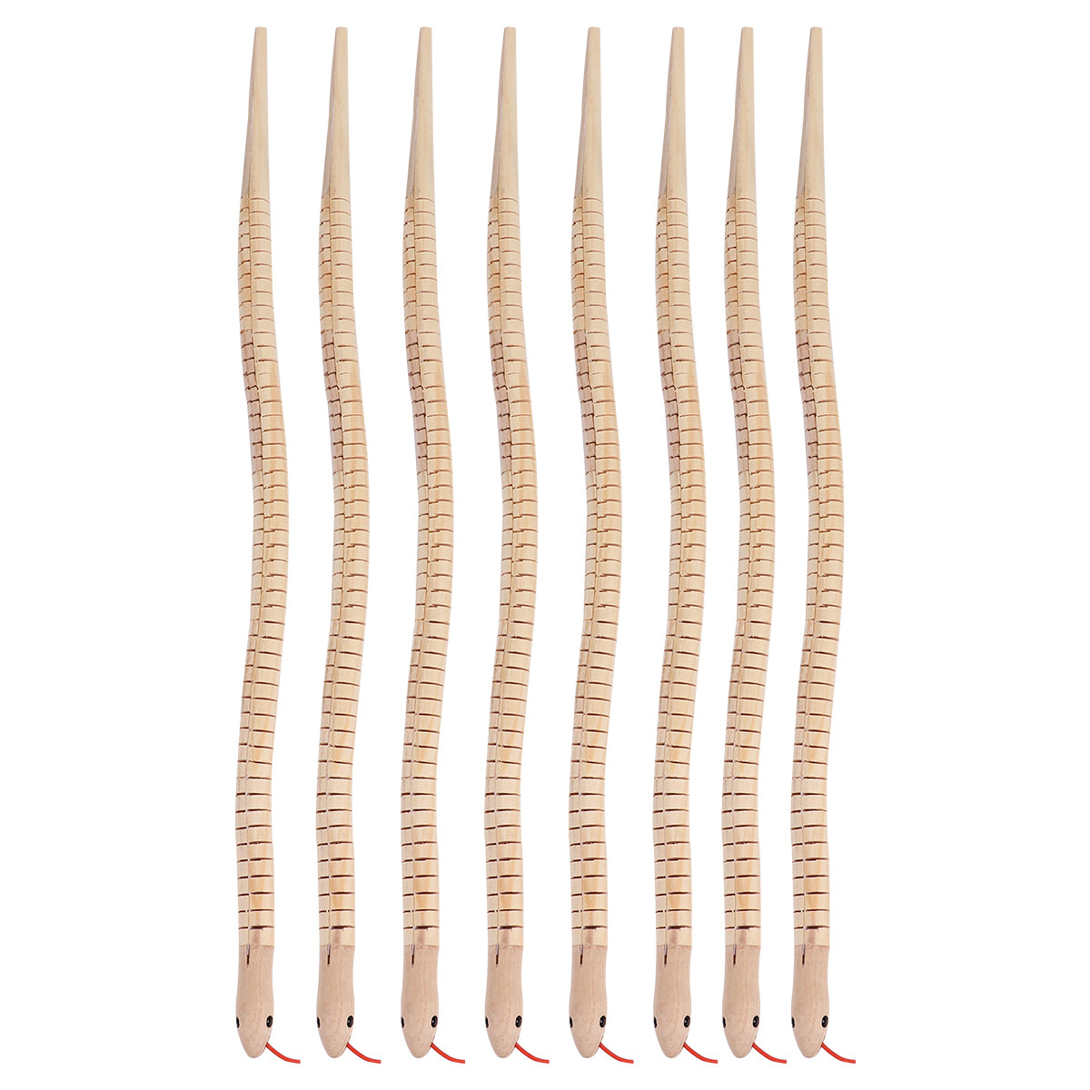 Party Games Kid Friendly - 8 stuks milieuvriendelijke houten slangen, realistische