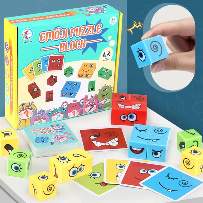 Party Games Gamecube - Gezichtsveranderende kubuspuzzelspel Logisch denken Training Blokken