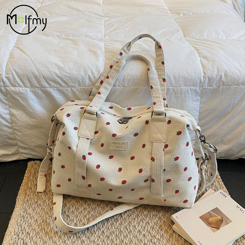 Corduroy reistas met grote cap - Sack Race Bag recensie en prijs